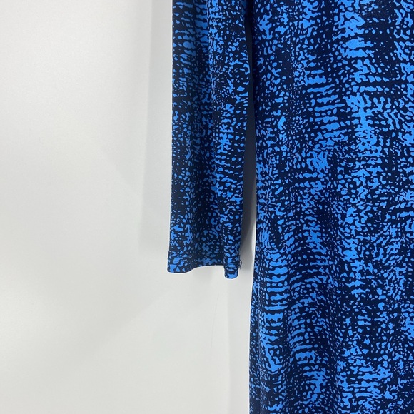 BCBG Maxazria blue black tunic dress top relaxed fit - Picture 9 of 12